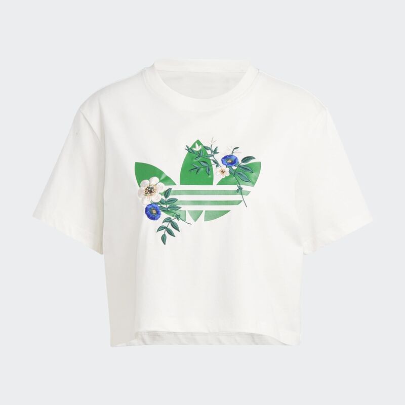 Ženska majica adidas Floral crop tee