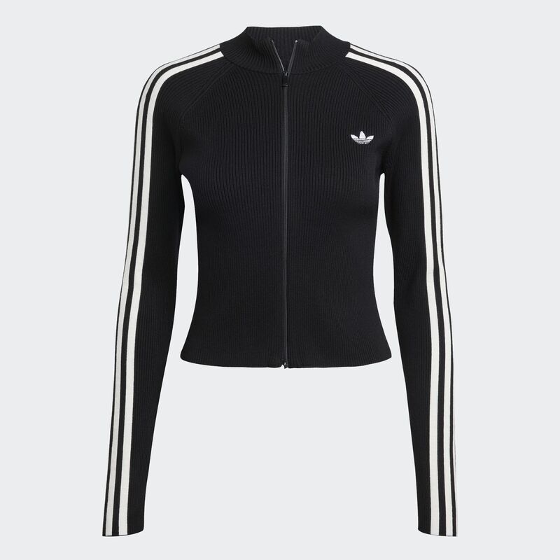 Ženski duks sa zipom adidas Slim knit tt