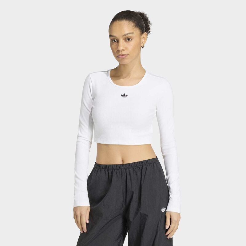 Ženska majica adidas Ess rib crop ls