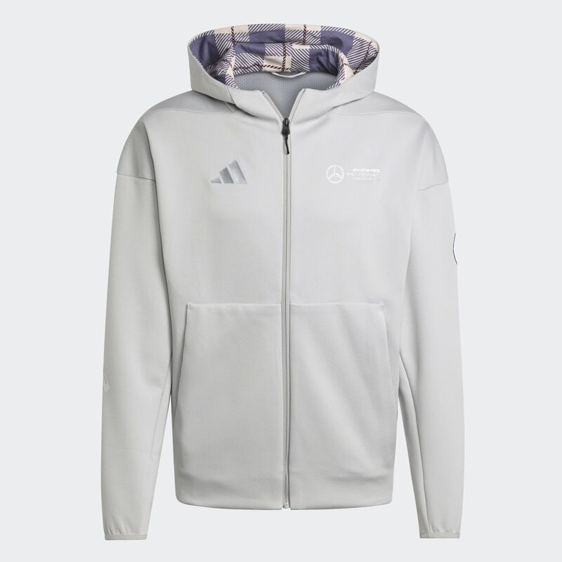 Muški duks sa zipom i kapuljačom adidas Mer sil fz hd m