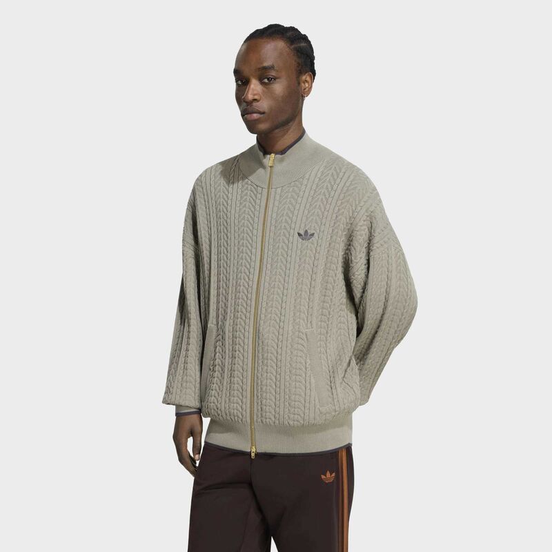 Muški duks sa zipom adidas Firebird cable knit track top