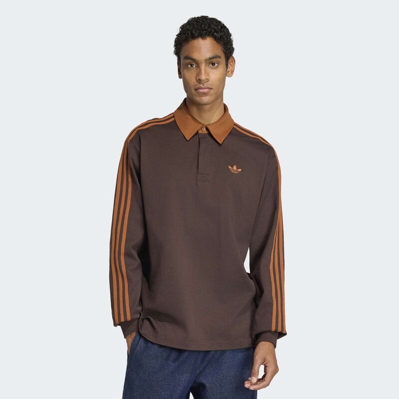 Muška majica adidas 3-stripes rugby longsleeve polo