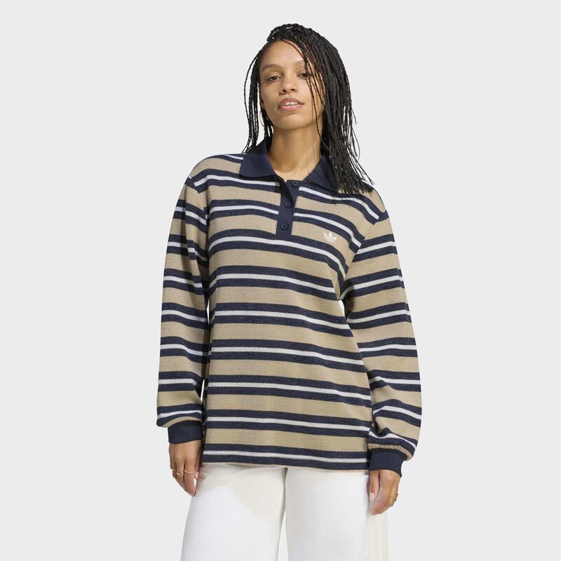 Ženski duks adidas Stripe knitted polo