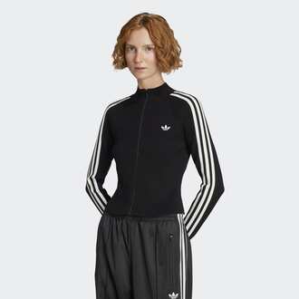 Ženski duks sa zipom adidas Slim knit tt