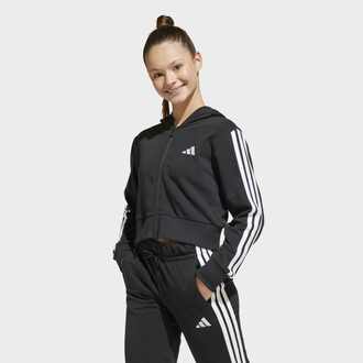Dečiji duks sa zipom i kapuljačom adidas Jg 3s ft fz cro