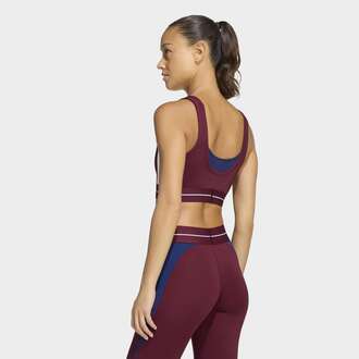 Ženska majica adidas Hyperglam 3-stripes color block light support bra
