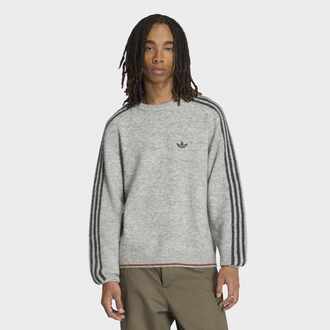 Muški duks adidas 3-stripes fluffy knit crew sweatshirt